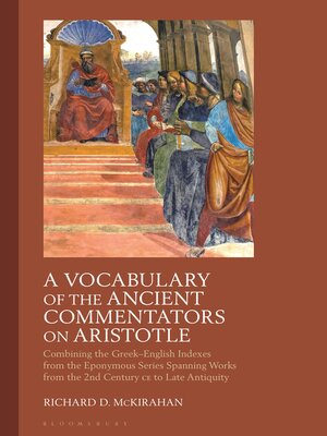 cover image of A Vocabulary of the Ancient Commentators on Aristotle